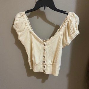FREE PEOPLE CROPPED SHIRT